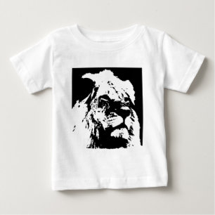 Camiseta Para Bebê Pop preto e branco