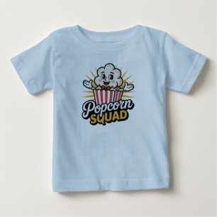 Camiseta Para Bebê Popcorn Squad