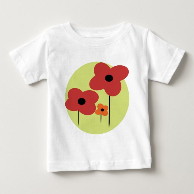 Camiseta Para Bebê Poppies (Frente)