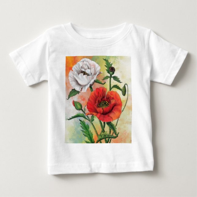 Camiseta Para Bebê Poppies Baby T-Shirt (Frente)
