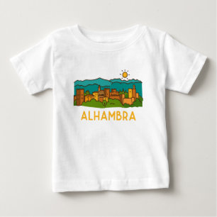 Camiseta Para Bebê Pôr do sol na Alhambra 2
