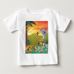 Camiseta Para Bebê Pôr-do-sol no furo de água