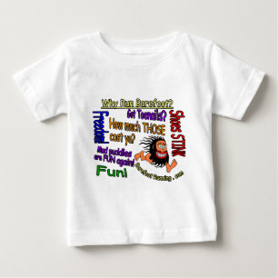 Camiseta Para Bebê Por que funcionamento descalço?