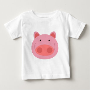 Camiseta Para Bebê Porco