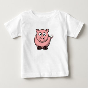 Camiseta Para Bebê Porco Engraçado