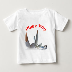 Camiseta Para Bebê Porco Wiggly