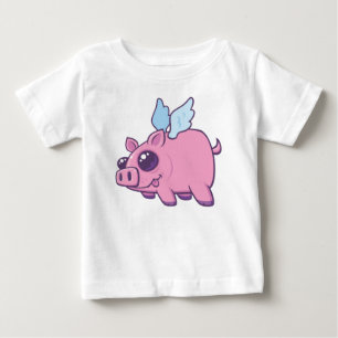 Camiseta Para Bebê Porquinha Voadora Derpy Kawaii Lindinha