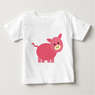 Camiseta Para Bebê Porquinho Bonitinho