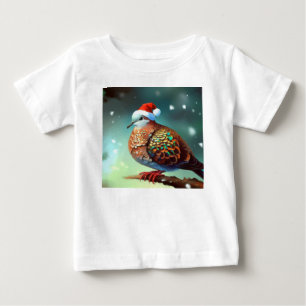 Camiseta Para Bebê Porta de Tartaruga de Natal 3
