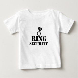 Camiseta Para Bebê Portador de anel da segurança da aliança de