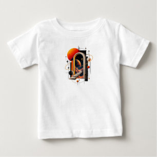 Camiseta Para Bebê Portal – Arte Abstrata Geométrica Minimalista