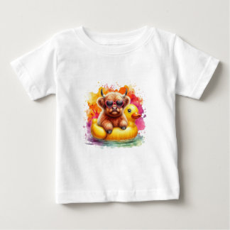 Camiseta Para Bebê Portas de bebês de vacas bonitas