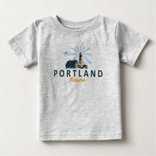 Camiseta Para Bebê Portland Maine.