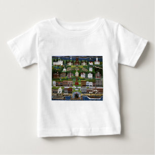 Camiseta Para Bebê Porto histórico Townsend, Washington
