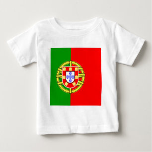 Camiseta Para Bebê Portugal Bandeira de alta qualidade