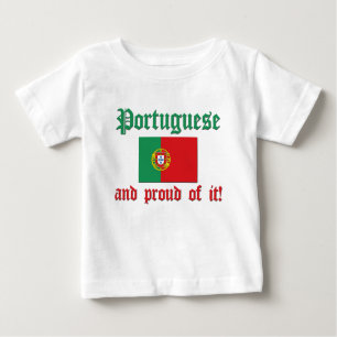 Camiseta Para Bebê Português orgulhoso