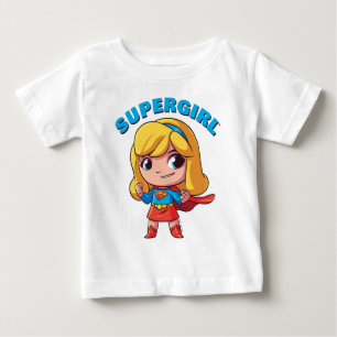 Camiseta Para Bebê Pose Adorável da Supergirl