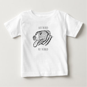 Camiseta Para Bebê poster de amante de animais cachorro pitbull desen