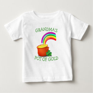 Camiseta Para Bebê Pote personalizado de Ruas Douradas.