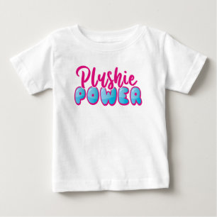 Camiseta Para Bebê Potência de Ficha Azul Cor-de-Rosa, Cute Kawaii