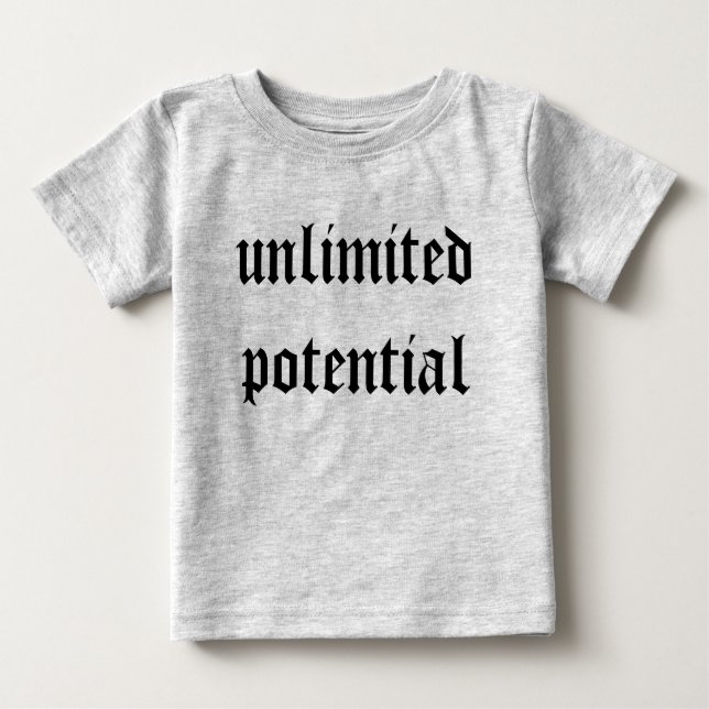Camiseta Para Bebê potencial ilimitado (Frente)