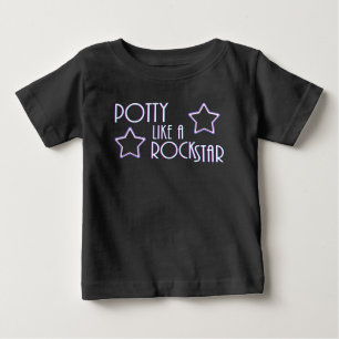 Camiseta Para Bebê Potty Like a Rock Star