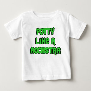 Camiseta Para Bebê Potty Like A Rockstar