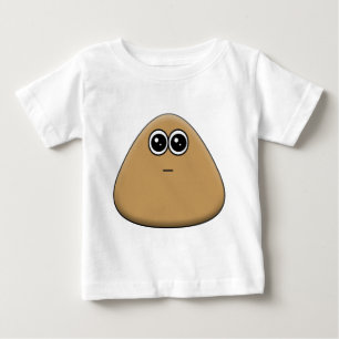 Camiseta Para Bebê Pou com fome