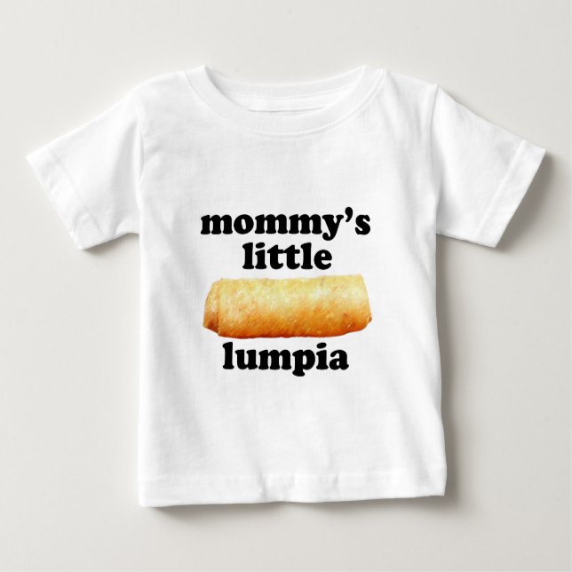 Camiseta Para Bebê Pouco Lumpia da mamã (Frente)