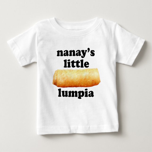 Camiseta Para Bebê Pouco Lumpia de Nanay (Frente)
