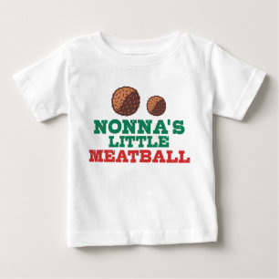 Camiseta Para Bebê Pouco Meatball de Nonna