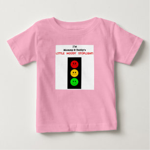 Camiseta Para Bebê Pouco sinal de trânsito temperamental das mamães