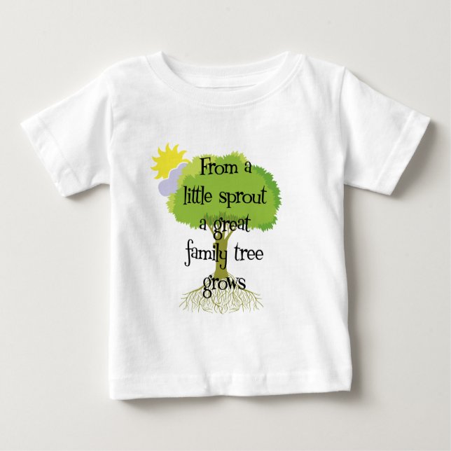 Camiseta Para Bebê Pouco Sprout (Frente)
