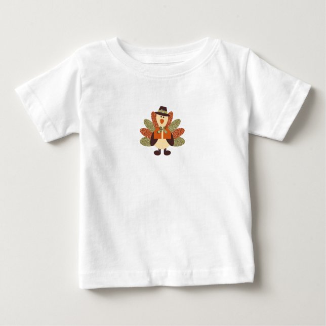 Camiseta Para Bebê Pouco t-shirt de Turquia (Frente)