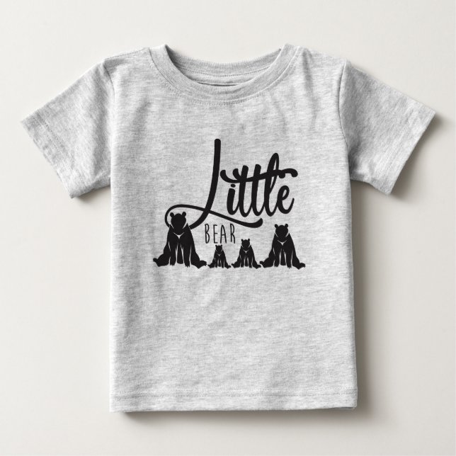 Camiseta Para Bebê Pouco urso (Frente)