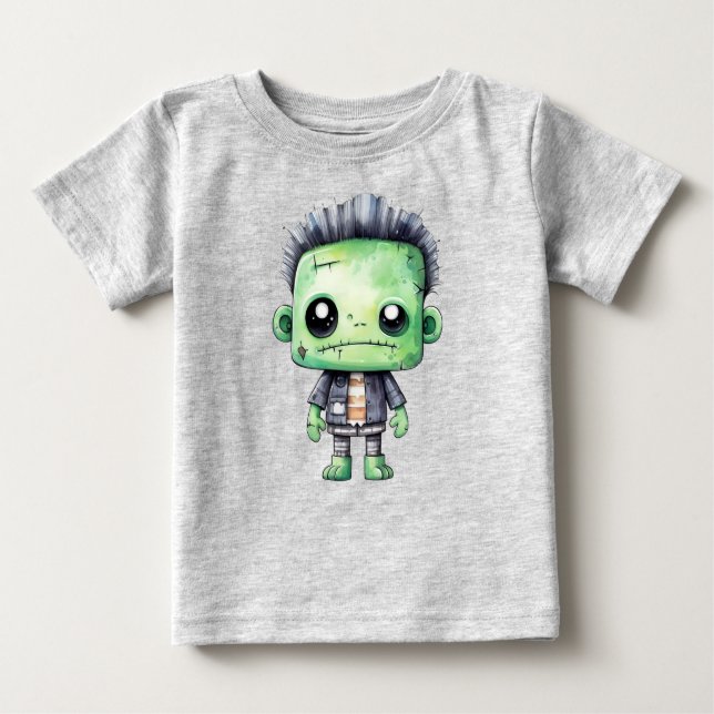 Camiseta Para Bebê Pouty Frankenstein (Frente)