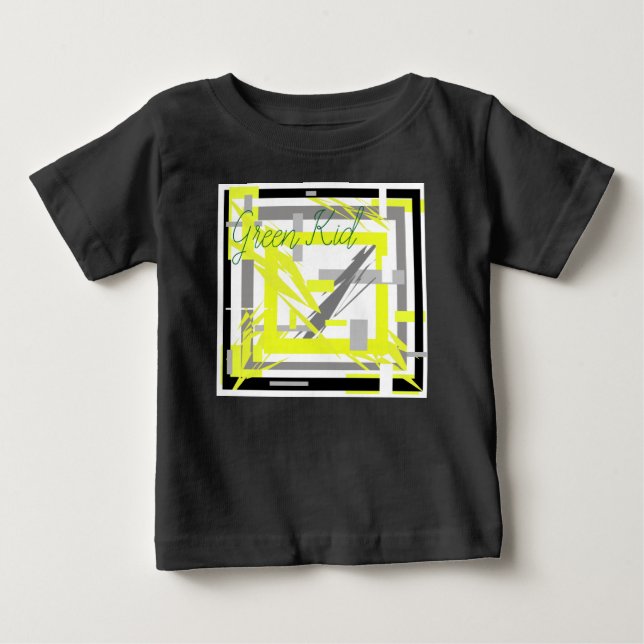 Camiseta Para Bebê Power Energy Abstrato Art (Frente)