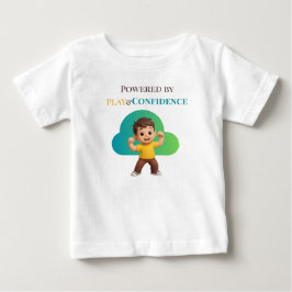 Camiseta Para Bebê Powered by Play and Confidence