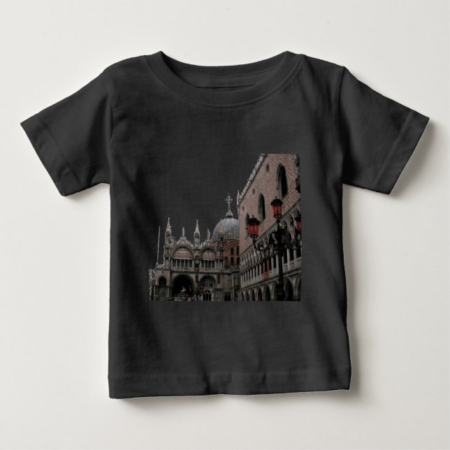 Camiseta Para Bebê Praça & Basílica de São Marcos (Frente)