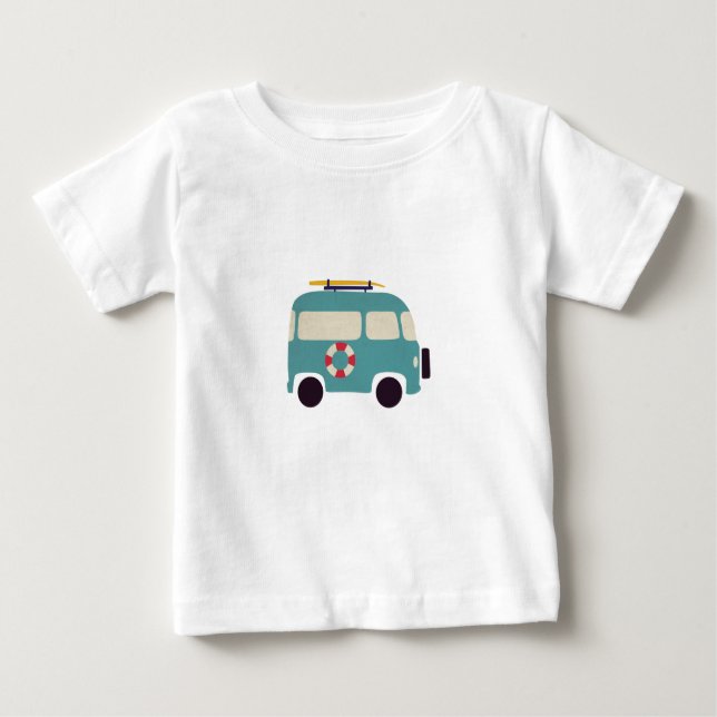 Camiseta Para Bebê Praia, aqui vamos nós (Frente)