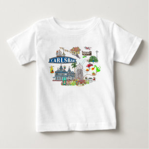 Camiseta Para Bebê Praia da Cidade de Carlsbad Diversão