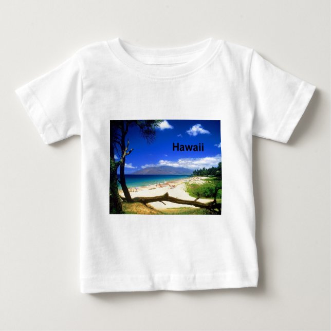 Camiseta Para Bebê Praia de Maui Havaí Kihei (St.K.) (Frente)