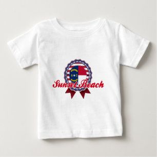 Camiseta Para Bebê Praia do por do sol, NC