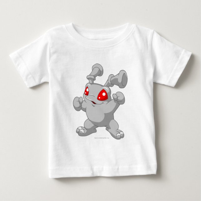 Camiseta Para Bebê Prata de Grundo (Frente)