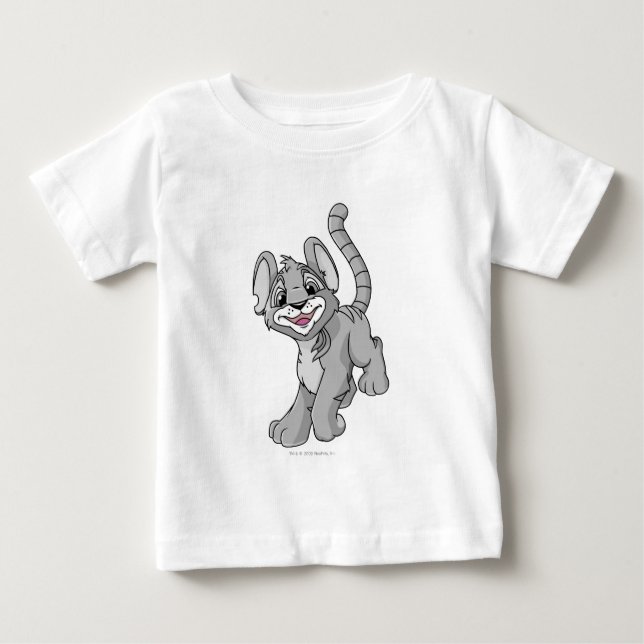 Camiseta Para Bebê Prata de Kougra (Frente)