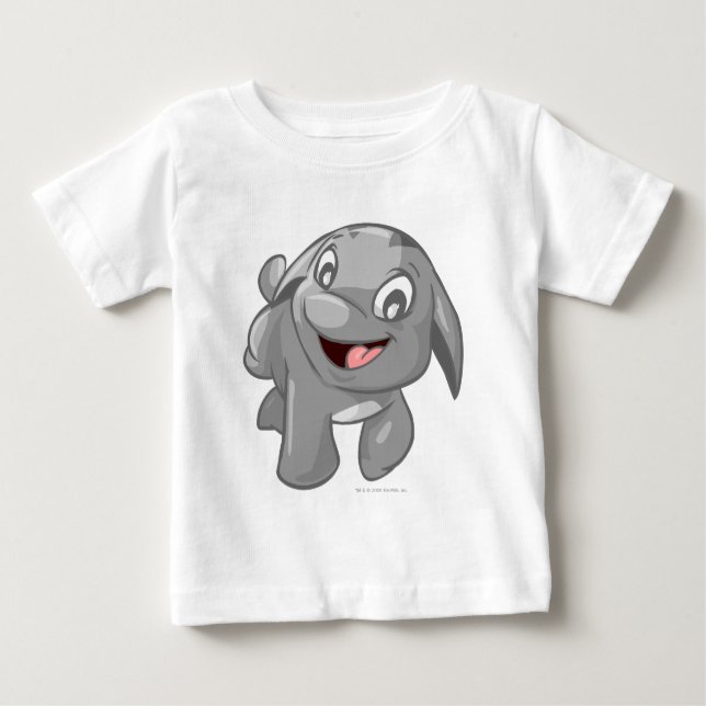 Camiseta Para Bebê Prata de Poogle (Frente)