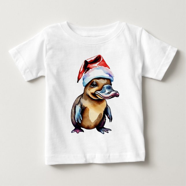 Camiseta Para Bebê Prato de Natal (Frente)