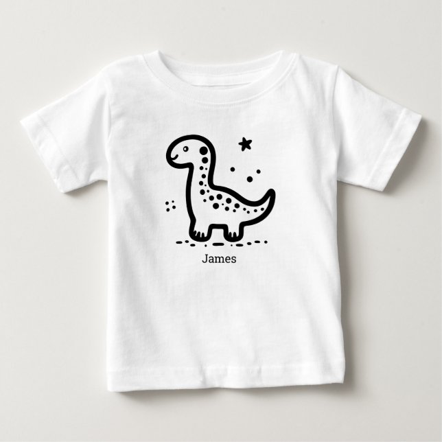 Camiseta Para Bebê Prato de Papel (Frente)