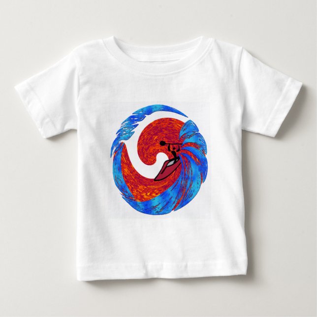 Camiseta Para Bebê Prato do favorito do caiaque (Frente)