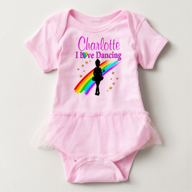 CAMISETA PARA BEBÊ PRECIOSO PERSONALIZADO BALLERINA TUTU (Frente)